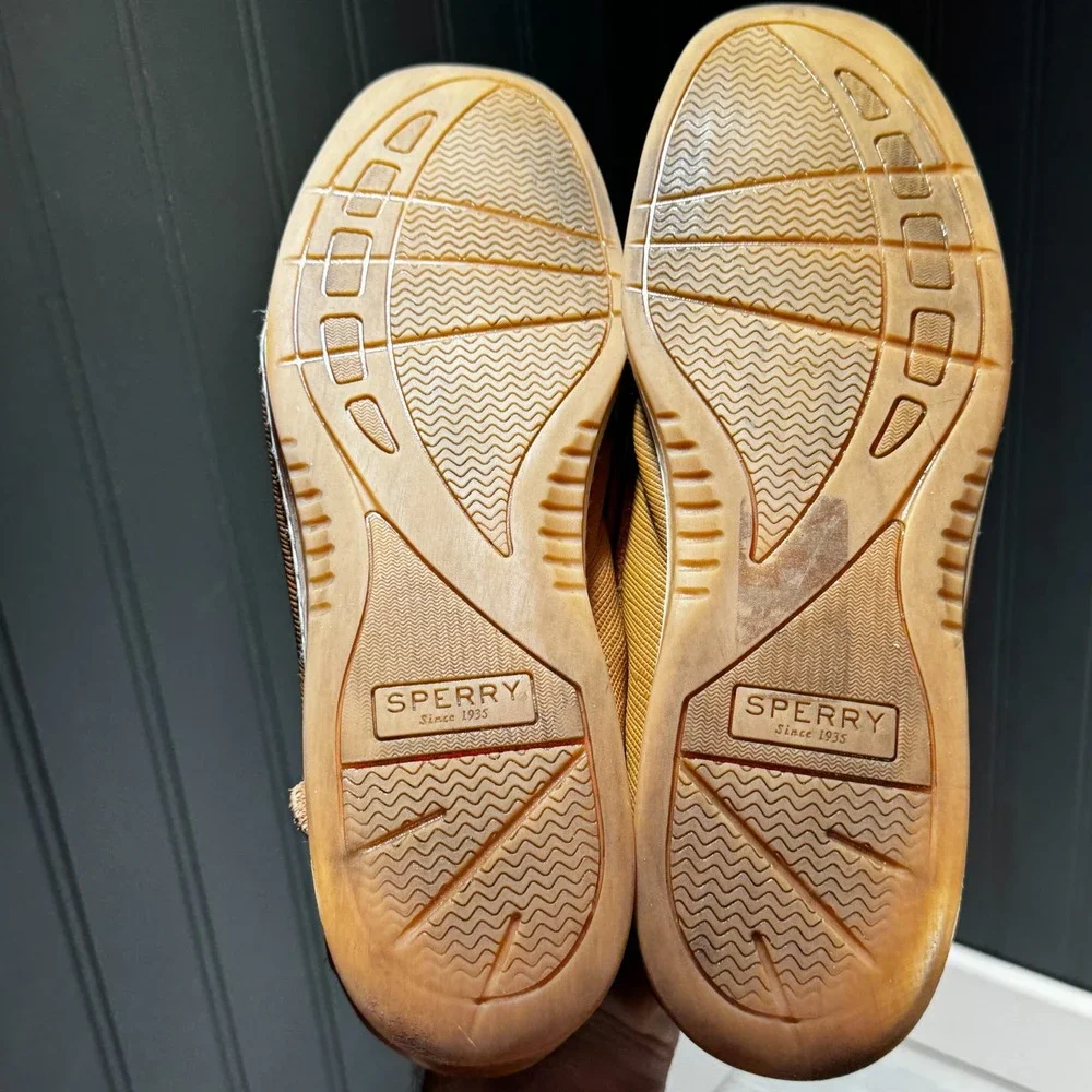Sperry Gold Cup Goldfish Boat Shoe Womens 10 Leather Slip On Loafer 1 Eye